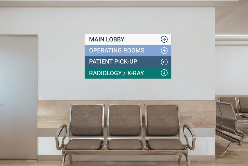 Ultra Board Hospital Directional Sign