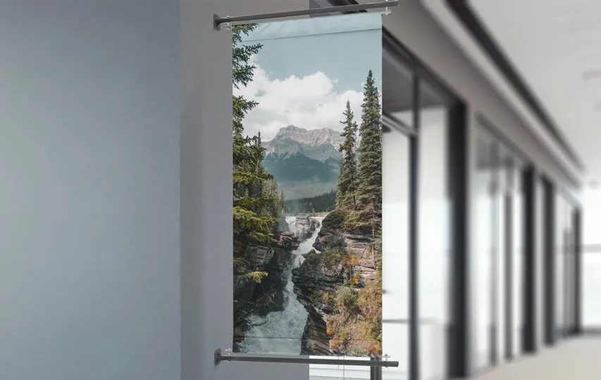 Wall mounted large canvas print