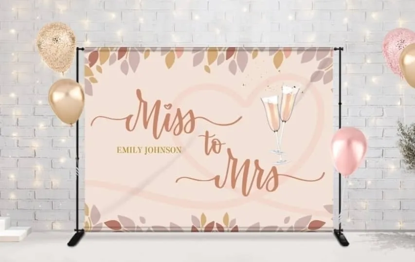 Wedding backdrop for bridal shower