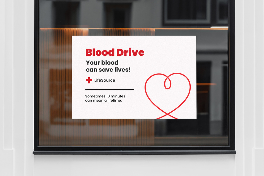 Window Cling For Blood Donation
