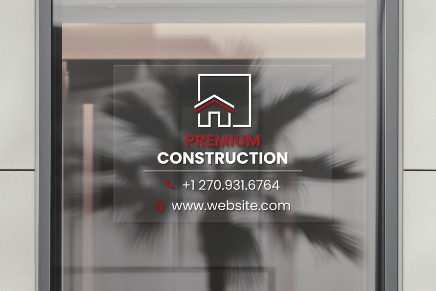 Window Cling Showing Informational Details