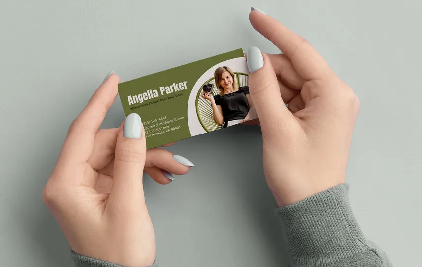 Woman Image Photo Business Card