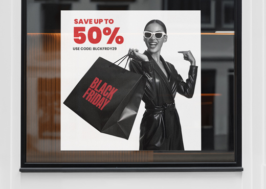 Discount Code Black Friday Window Decal
