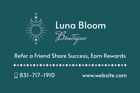 Blue and Lavender Boutique Business Card Template