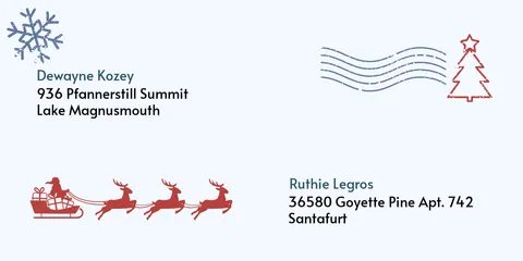 Santa’s Sleigh Ride Enchanting Holiday Envelope Printing