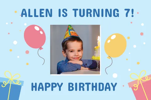 Colorful Happy Birthday Sign Template