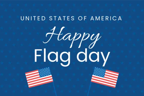 Patriotic Design USA Flag Day Sign Template
