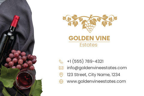 Vibrant Golden Vine Business Card Template