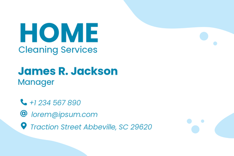 Home Cleaning Services Business Card Template