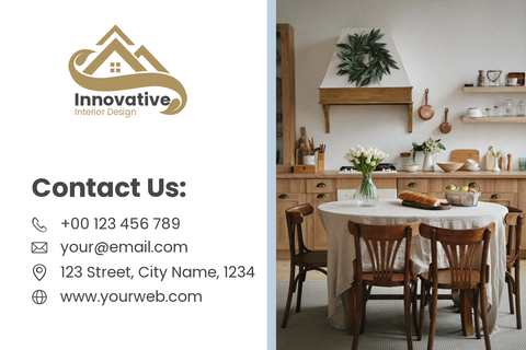 Innovative Interior Design Services Business Card Template