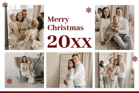 Family Christmas Collage Sign Template