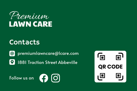 Premium Lawn Care Business Card Template