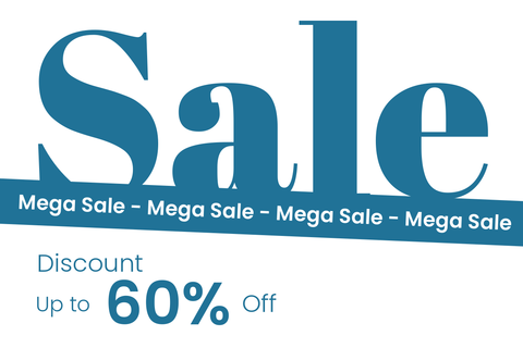 Mega Sale Blue Business Sign Template