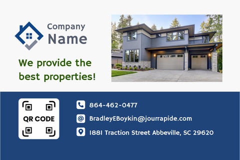 Company Logo and Home Image Business Card Template