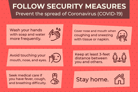 Safety instructions template for COVID-19