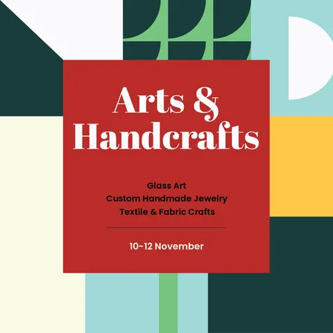 Arts and Handcrafts Event Sign Template