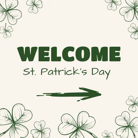 St. Patrick's Day Welcome Wayfinding Template