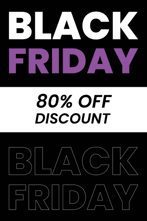 Elegant Purple Black Friday Sign Template