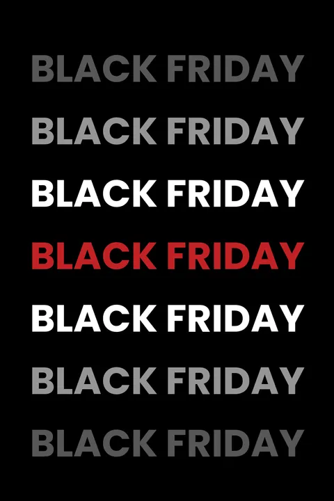 Black, Red and White Black Friday Sign Template