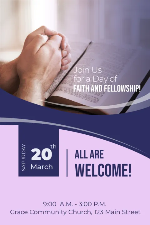 Event Invitation Church Sign Template