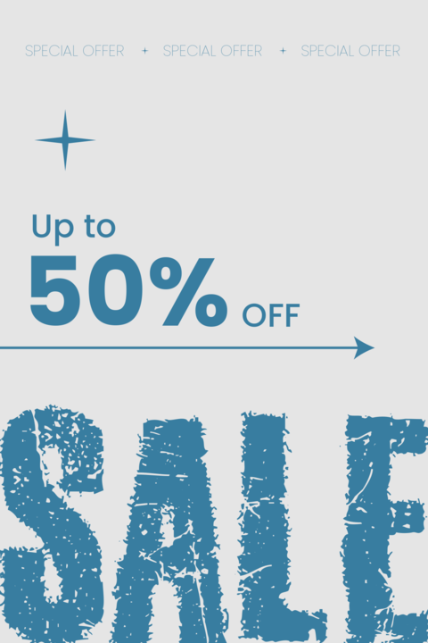 Blue Sale Promotional Sign Template