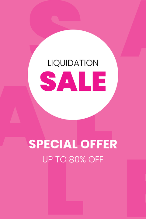 Bright Pink and White Liquidation Sale Sign Template