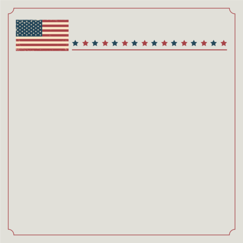 Patriotic American Flag Post-It Notes Template