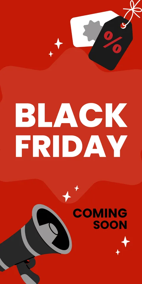 Red and White Black Friday Sign Template