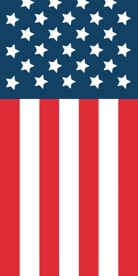 Upright American Flag Display Sign Template