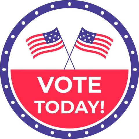 Vote Today American Flags Election Campaign Template