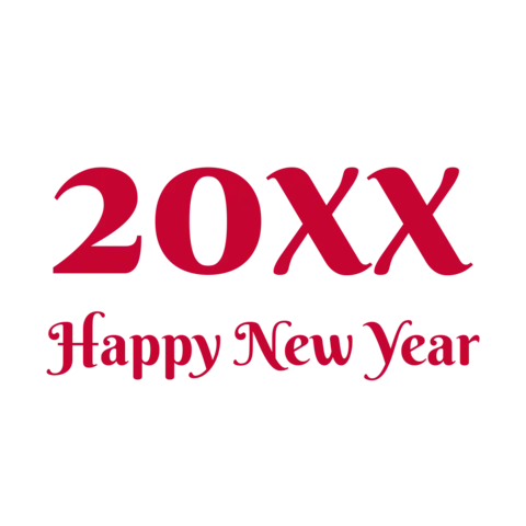 Red Happy New Year Quote Sign Template