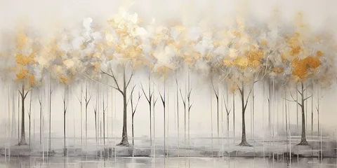 Artwork of Trees in Bloom Sign Template