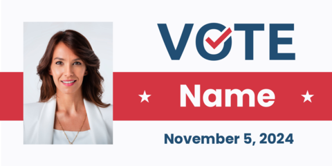 Classic Red-Themed Elections Sign Template