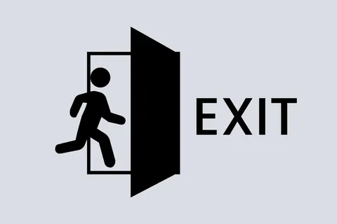 Gray Exit Sign Template
