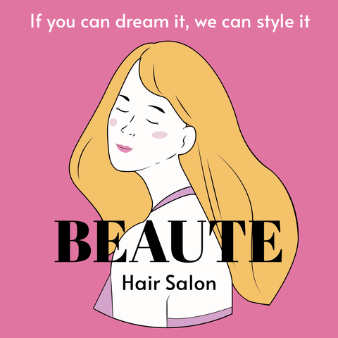 Pink Beauty Hair Salon Sign Template