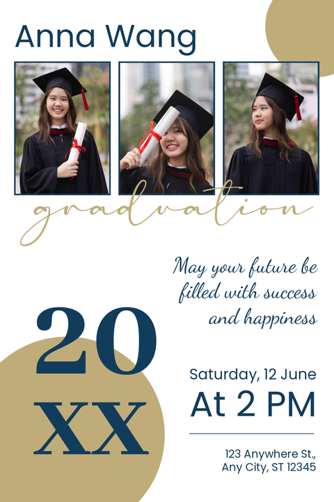 Elegant Graduation Invitation Sign Template
