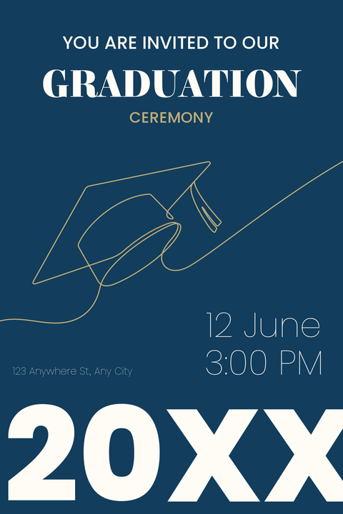 Graduation Ceremony Invitation Sign Template