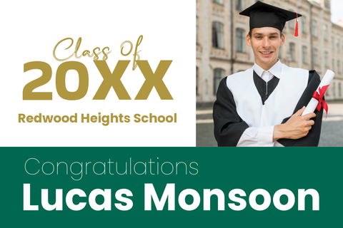 Green and White Congratulations Graduation Template