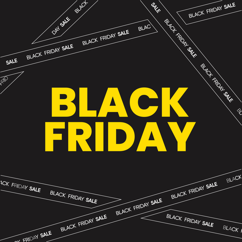 Yellow Black Friday With Repeating Sale Sign Template