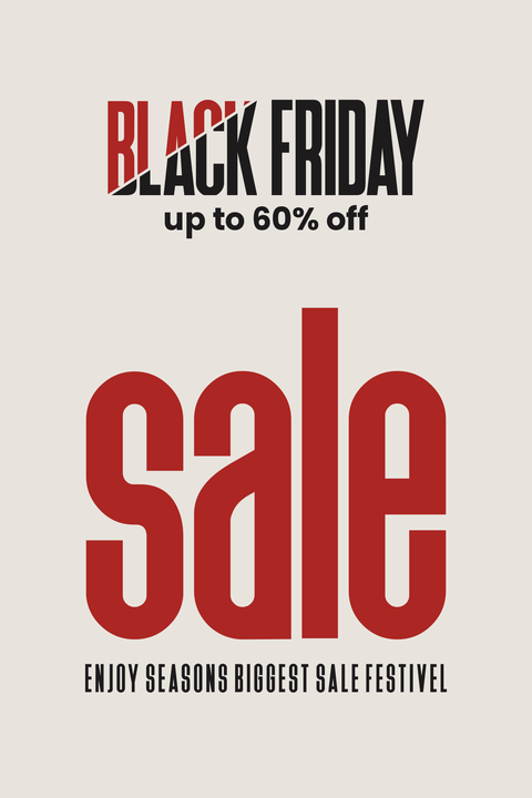 Black Friday Up to Sixty Percent Sale Sign Template