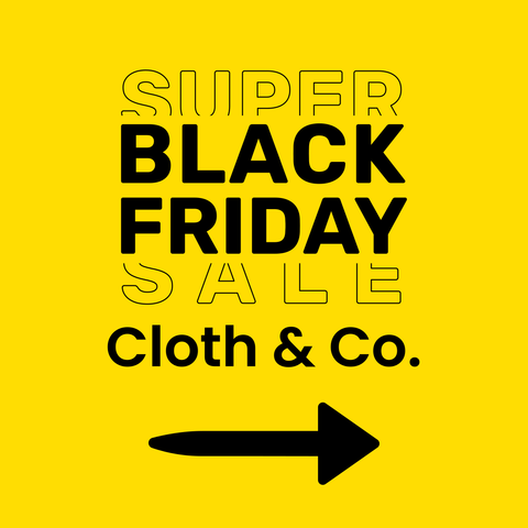 Yellow Super Black Friday Sale Directional Sign Template