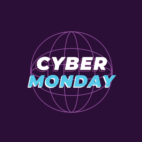 Cyber Monday Digital Globe Sign Template