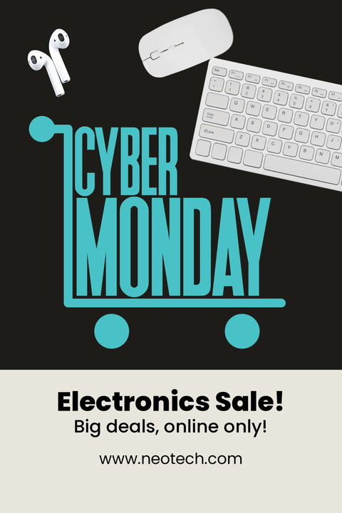 Cyber Monday Electronics Sale Sign Template