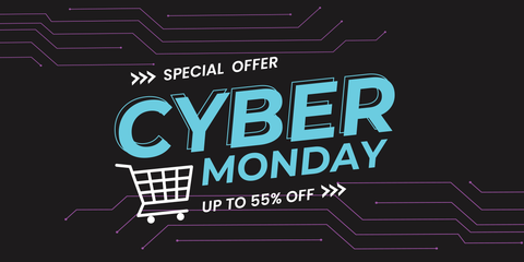Cyber Monday Special Offer Up to Fifty Five Percent Off Template