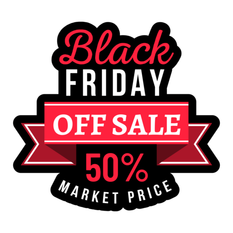 Black Friday Off Sale Market Price Sign Template