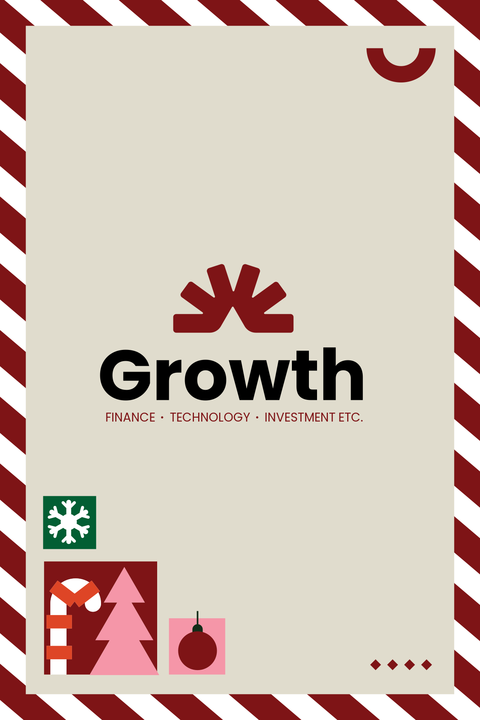 Growth Playing Card Christmas Sign Template