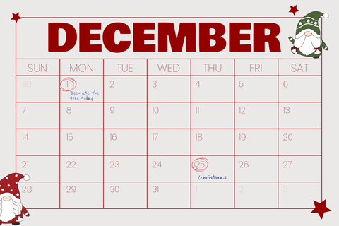 Christmas Advent Calendar Template