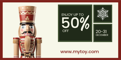 Christmas Nutcracker Sale Sign Template