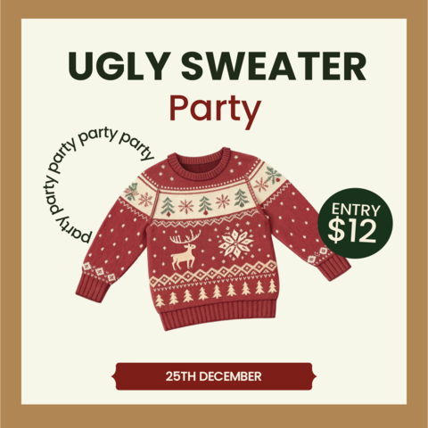 Ugly Sweater Party Invitation Sign Template