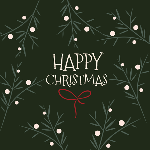 Green, White, and Red Christmas Sign Template